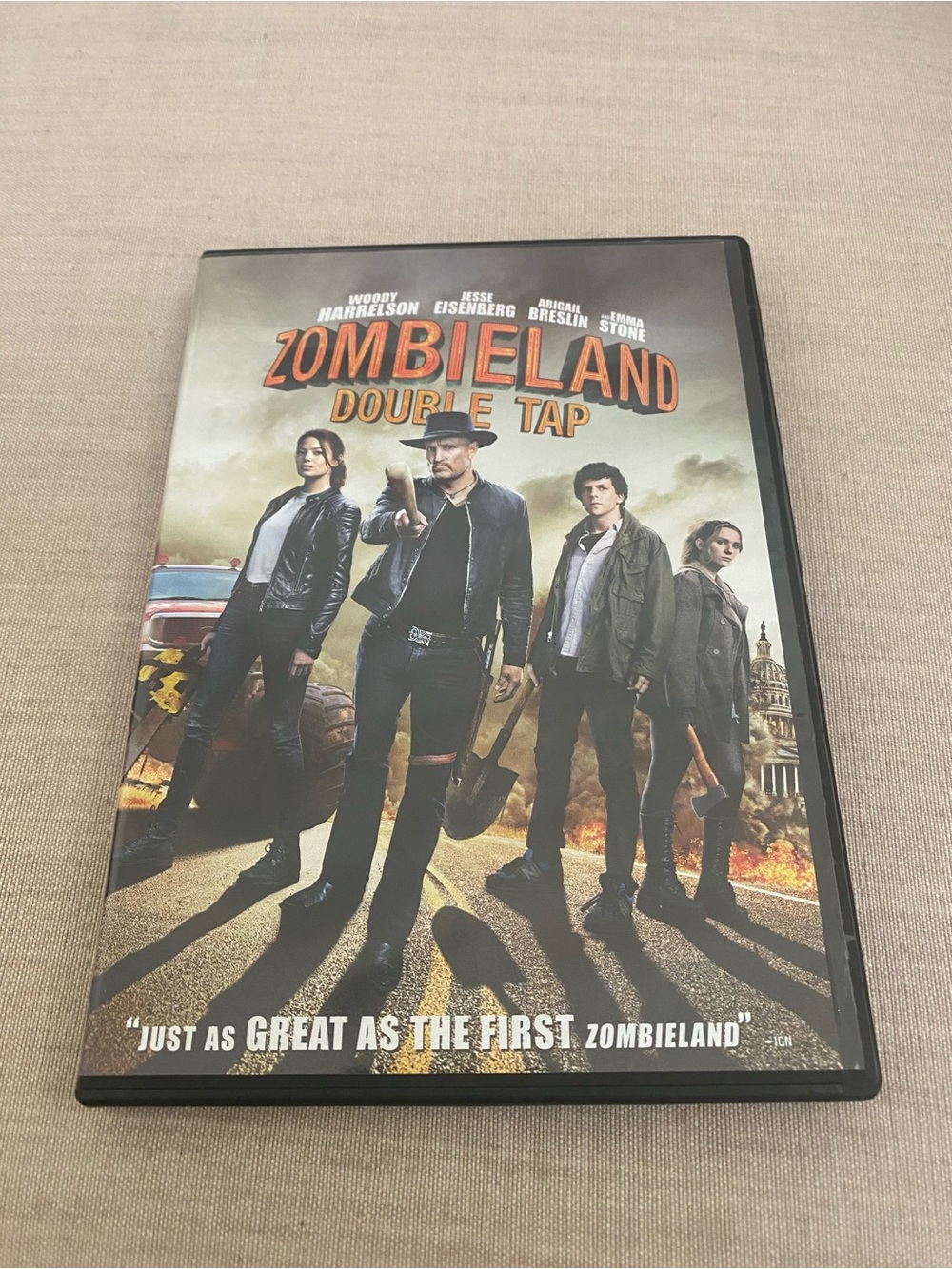 Sony Zombieland: Double Tap DVD Back Cover – Black, Yellow & Red